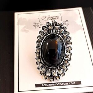 7‎ Charming SIsters "A Beautiful Nightmare" Silver and AB Crystal Size 8 …